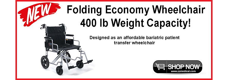 Everett & Jennings Revolutionary New Bariatric Folding Economy Wheelchair