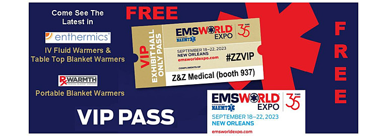 Visit Z&Z Medical at the EMS World Exp Sep 18-22 for FREE