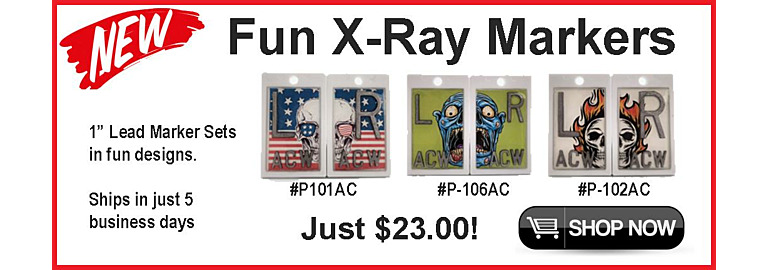 Add a Spooky Twist to Radiology with Skull and Zombie X-Ray Lead Markers  