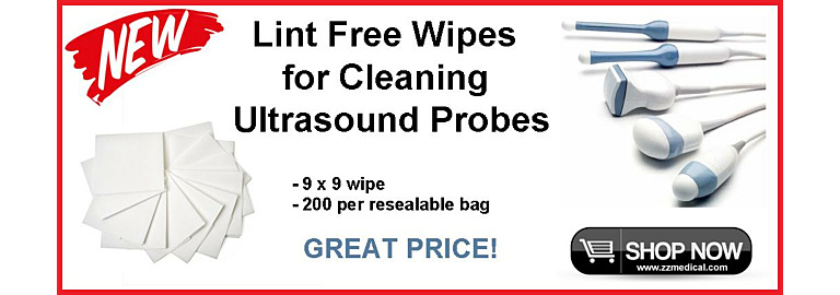 Lint Free Wipes for Ultrasound Probes helps with Joint Commission Inspections
