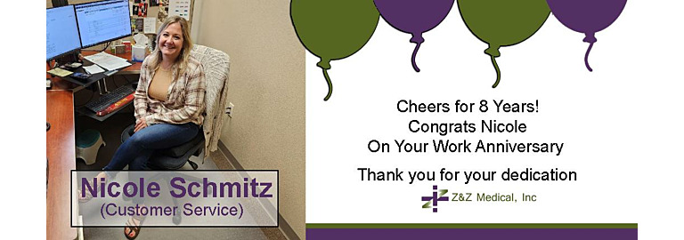 Congrats Nicole Schmitz on your Work Anniversary