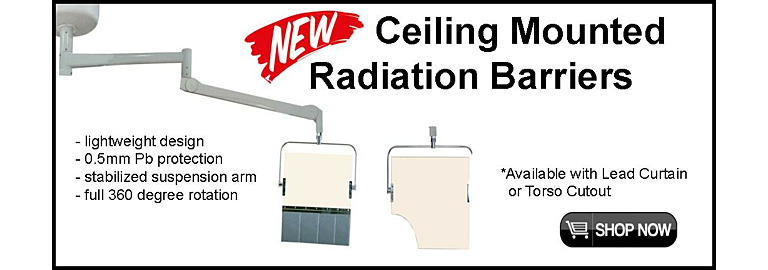 New Overhead Ceiling Mounted Radiation Barriers