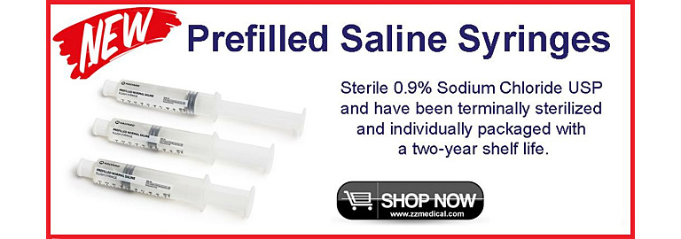 Now Offering Prefilled Saline Syringes from Z&Z Medical