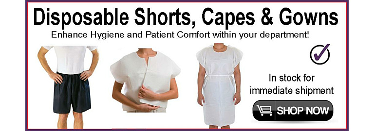 Disposable Gowns, Capes, and Shorts available at Z&Z Medical 
