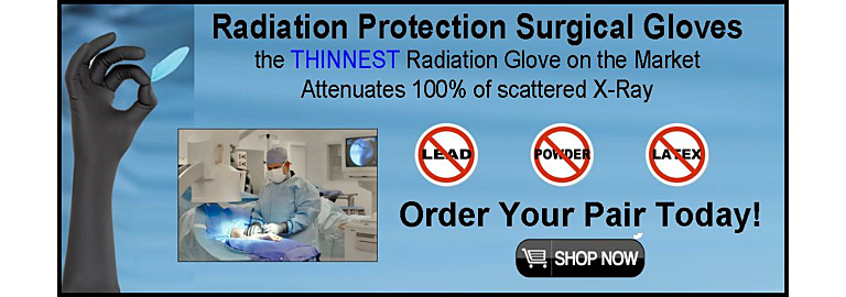 Single Disposable Radiation Reducing Sterile Gloves with the Best Tactile Sensitivity!