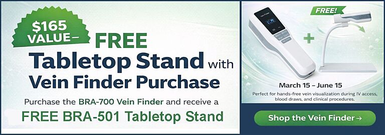 Limited Time Offer: Get a FREE Tabletop Stand with Every Vein Finder Purchase