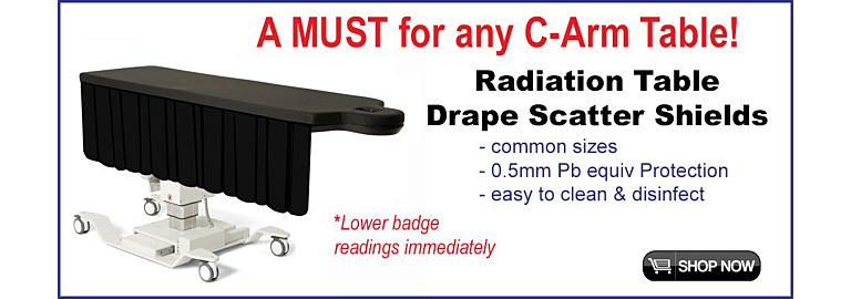 Radiation Table Drape Scatter Shields are Essential for every department with a C-Arm