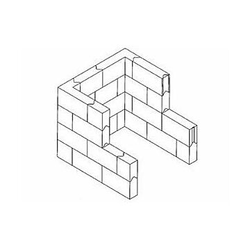 Interlocking Lead Brick Caves, 3- Wall, 2” Lead