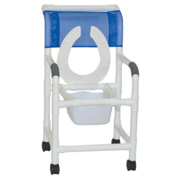 Standard PVC Shower Chair with Flip Front Seat (18" Width)