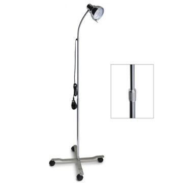 Deluxe Gooseneck Exam Lamp with Mobile Base w/ SOK-IT-GUARD Safety Lock