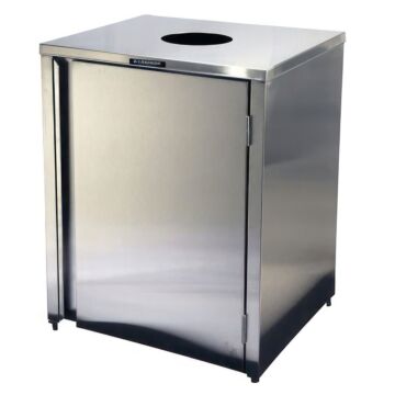 Stainless Steel Waste & Recycling Station, 35 Gallon Capacity