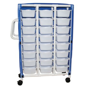 Specialty PVC Cart with Storage Bins (24 Bins)