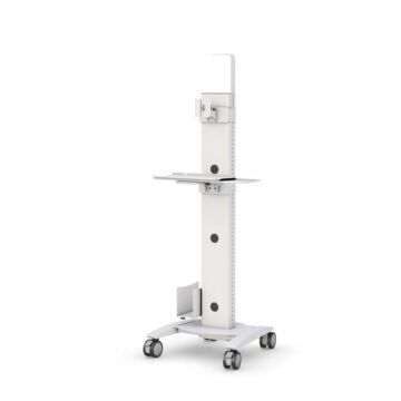 Mobile Compact Corner Telehealth - Telemedicine Computer Cart 