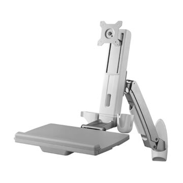 Sit Stand Combo Computer Workstation Wall Mount System