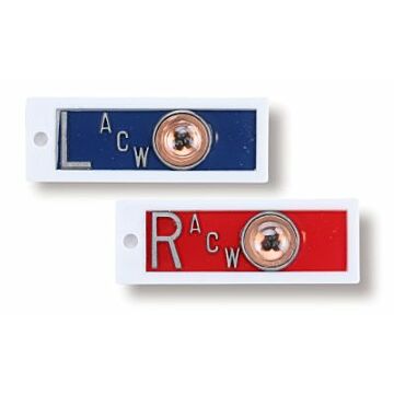5/8&quot; Position Indicator Horizontal X-Ray Lead Marker Set - Initials Optional
