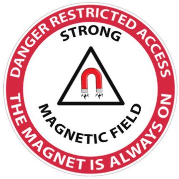 17” Round MRI Danger Restricted Access Floor Sticker
