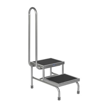 Double Footstool with Narrow Handrail