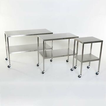 Stainless Steel Instrument / Back Table with Shelf