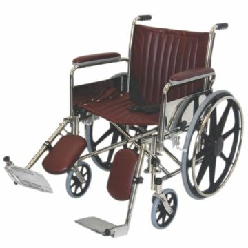 24” Wide Non-Magnetic MRI Wheelchair w/ Detachable Elevating Legrests