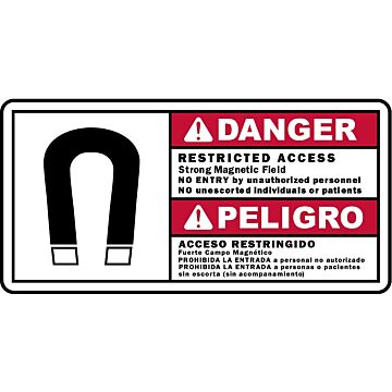 MRI Danger Restricted Access Sign