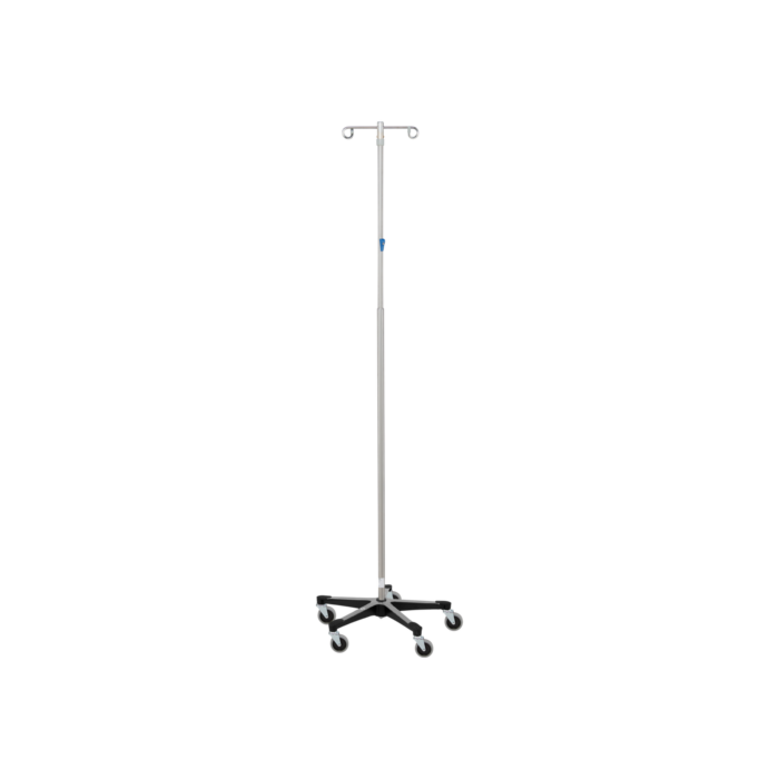 Blickman 2 Hook Stainless Steel IV Stand (5 Legs)