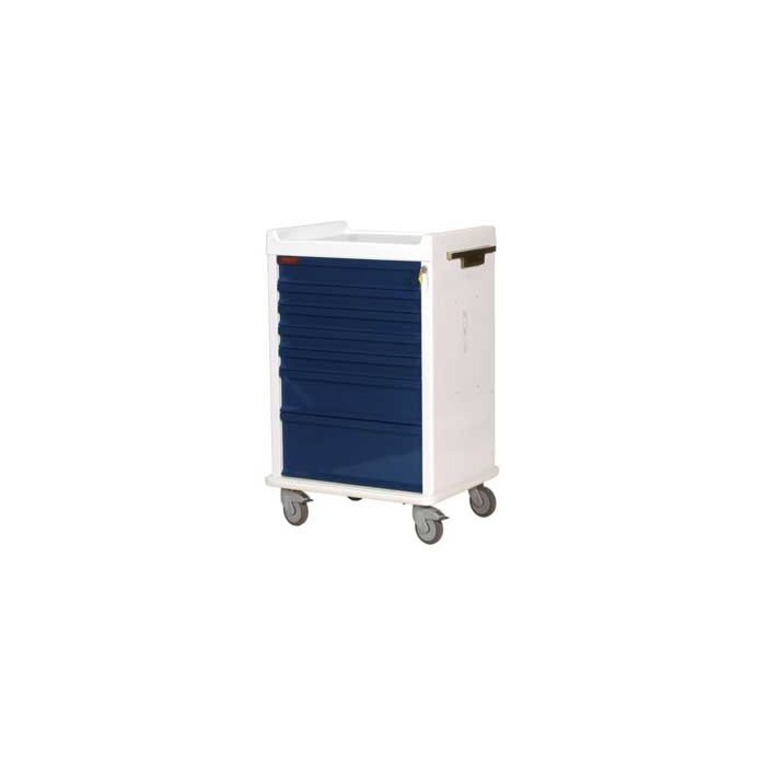 MRI-Conditional Seven Drawer Anesthesia Cart Key Lock Standard Package