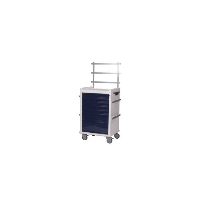 MRI-Conditional Seven Drawer Anesthesia Cart Key Lock Specialty Package