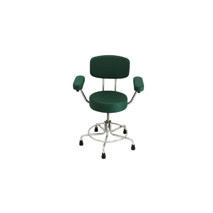 MRI Non-Magnetic Stool with backrest and arms