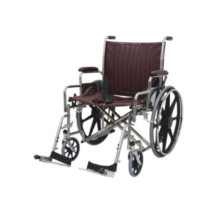 22” Wide Non-Magnetic MRI Wheelchair w/ Detachable Footrests