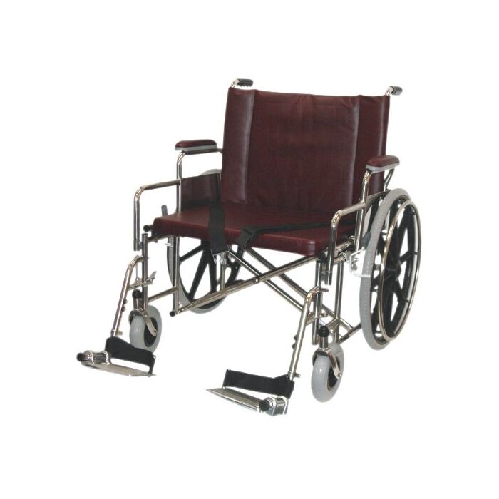 26” Wide Non-Magnetic MRI Bariatric Wheelchair w/ Detachable Footrests