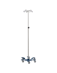 Blickman 6 Hook Stainless Steel IV Stand (6 Legs)