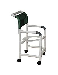 Standard PVC Shower Chair with Tilted Seat (18" Width)