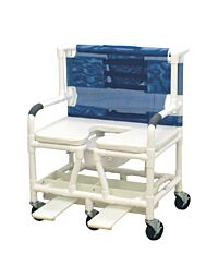 Bariatric PVC Shower Chair with Soft Seat (30" Width)