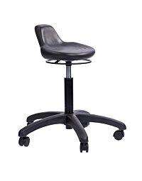 Sit to Stand Stool-5" Adjustment-Without Footring-Black ABS Plastic