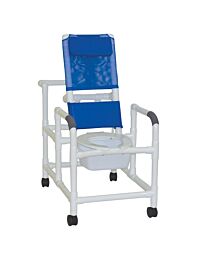 Reclining PVC Shower Chair With Square Pail (20" Internal Width)