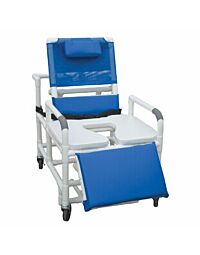 Bariatric Reclining PVC Shower Chair with Soft Seat (30" Width)