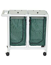 Double Bag PVC Hamper with Zipper Front