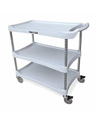 300 lb capacity Adjustable Shelves Plastic Utility Cart