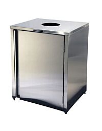 Stainless Steel Waste & Recycling Station, 35 Gallon Capacity