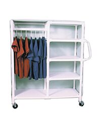 Combo PVC Cart with Shelves / Clothes Closet