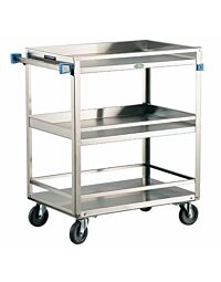 Medium Duty 3 shelf cart with Guard Rail (500 lb capacity)
