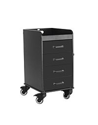 Compact Cart Storage Cart-Black with Black Drawers