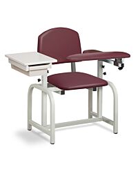 Standard Blood Drawing Phlebotomy Chair with Padded Flip Arm and Drawer