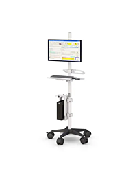 Mobile Medical Monitor Pole Computer Cart