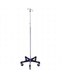 Blickman 2 Hook Stainless Steel IV Stand with Thumb Control
