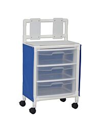 MRI PVC Universal Storage Cart - 3 Drawer