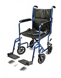 19" Wide Transfer Wheelchair-Blue