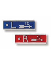 Right and Left Aluminum X-Ray Lead Marker Set With Arrow - Initials Optional