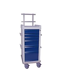 MRI-Conditional Narrow Six Drawer Anesthesia Cart Key Lock Specialty Package
