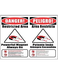 MRI Warning Wall Sign - "Items Not allowed in MRI Room"